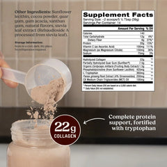 Dark Chocolate Energy Collagen Protein, 18.8 oz.