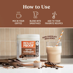 Dark Chocolate Energy Collagen Protein, 18.8 oz.