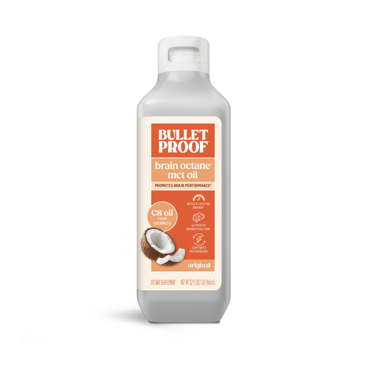 Brain Octane® C8 MCT Oil, 32 oz.